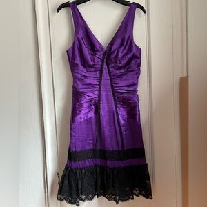 Betsey Johnson Luxurious Dress with Lace Trim
